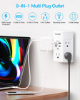 Multi Plug Outlet Extender  Power Strip Surge Protector With 4 Usb Charging Port