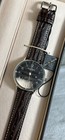Akribos Xxiv Men   s Retro Black Dial Watch W  Date Window Leather Strap Ak715ssb