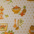 Vintage Kitchen 70s Mid Century Wallpaper Boho Retro Hippie Harvest Gold Country