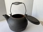 Vintage Large Cast Iron Tea Kettle With Lid