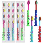 100 Pack Kids Soft Bristle Toothbrushes With Suction Cups   Travel Covers - Bulk