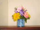 Silk Flower Arrangement In Vase 