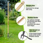 Workpro Weed Puller Tool Heavy-duty 4claw Head 44  Bamboo Handle Stand-up Weeder