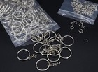 100 Pcs Open Jump Key Rings With 100 Chains For Craft Jewelry Making Supplies