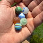 Frosted Glass Marbles Lot Of 6     Sea Glass Style For Jewelry  Decor  Or Crafts