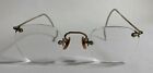 Antique 10k Gf Engraved B l Bausch   Lomb Rimless Eyeglasses W  Original Case