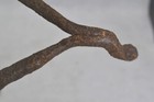 Antique 18th 19th C Fireplace Trivet Kettle Pot Stand Forged Iron Original Rough