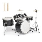 Ktaxon 5-piece Junior  Drum Set With Remo Heads   Premium Brass Cymbals