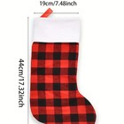Personalized Red   Black Check Christmas Stocking