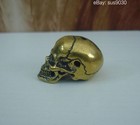 Vintage Solid Brass Cool Skull Statue Pendant Sculpture