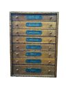 Antique 8 Drawer Collectors Cabinet Oak 1890 Table Top Country Store Cupboard