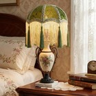 Elegant Victorian Style Lamp Shade With Fringe  Uno Fitter  9 8 X 11 3inch