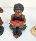 Vintage 80s Resin African American Black Americana Figurines 