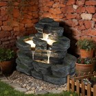 Modern Garden Water Fountain Rock Cascading Waterfall Fountain For Outdoor Decor