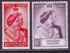 Pitcairn Islands 1948 Sc 11-12 Mh Set Silver Wedding