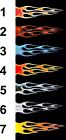 Custom Flames Biker Chopper Harley Hotrod Mailbox Sticker Decal - 7 Options