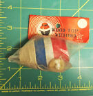 Vintage Wood Top With Cord 1950s  Red White   Blue  New In Original Package 