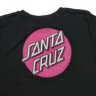 Santa Cruz Shirt Skateboards Womens Large Black Pink Classic Logo Cropped