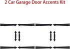12 Pcs Garage Door Magnetic Decorative Hardware Kit 8 Hinges 4 Handles Door