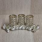 Vintage Filligree Metal Lipstick Holder Silver-toned 4 5  Wide