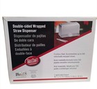 Tablecraft Stainless Steel Double-sided Wrapped Straw Dispenser Restaraunt