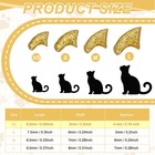 40pcs Cat Nail Caps Cat Claw Covers With Adhesive Glue Xs Crystal Gold