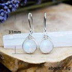 Silver Turquoise Crystal Earrings Pearl Ear Hook Dangle Drop Gift Jewelry