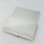 Tiffany   Co Pocket Business Card Holder 925 Sterling Silver W  Box - Never Used