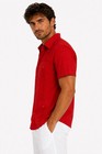 Bohio 100  Soft Linen Guayabera Shirt For Men -red Traditional  4  Pocket -ls399