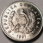 Guatemala 1991 10 Centavos Coin Km 277 21mm Brilliant Unc  Beautiful Luster