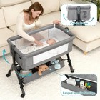 3 In 1 Baby Bassinet Bedside Sleeper Portable Crib Pack And Play With Mattress