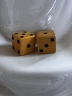 Vintage Dice Bakelite Butterscotch  2  1 2   