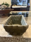 Upco Usa Matte Green Geometric Rectangular Ceramic Planter Vtg Glazed Pottery 6   