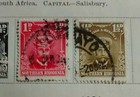 1924-32 Southern Rhodesia Stamp Lot Of 5 - Hinged On Pages