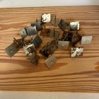 1950s   70s-steel Cap Nails    30 Vintage Rustic- 1  Roofing Tacks W square Washers