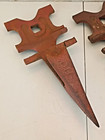 2 Rare Antique Howard Daniel Harvey  dh  Sickle Bar Mower Rock Guards