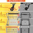 Heavy Duty Grocery Cart Metal Folding Shopping Cart 160 Lb Max   Extra Large