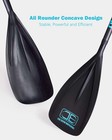 Oceanbroad Sup Paddle Board 3 Pieces Adjustable Carbon Shaft Black 