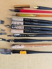 Vtg Wood Calligraphy Ink Dip Fountain Pens Mixed Lot Of 11 Koh-i-noor Bakelite