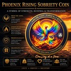     1 Year Aa Recovery Medallion Alcoholics Anonymous Sobriety Coin Recovery Token