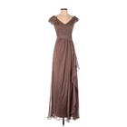 Jade By Jasmine Mocha Gown Special Occasion Bridesmaid Prom Cocktail Dress