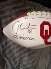 Oklahoma Sooners Heisman Signed Football  Billy Sims  Steve Owens   Jason White