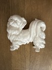 Vintage Ardalt Lenwile Japan Verithin White Porcelain Pekingese Dog Statue