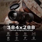 Gtguard X350 384 288 Thermal Rifle Scope  35mm 50hz  For Hunting Thermal Scope