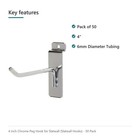 Sswbasics 4 Inch Chrome Peg Hook For Slatwall  slatwall Hooks  - 50 Pack