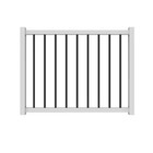 36 In  To 48 In  Traditional White Poly-composite Rail Gate Kit With Metal Ba   