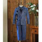 6pcs Boys Sparkle Blue Tuxedo Suit Kids Flower Boy Wedding Stage Show Outfit