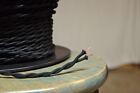 Black Twisted Cotton Covered Wire - Vintage Style Braided Cloth Lamp Cord  Usa