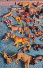Lot Of 40  Animal Figures Mixed Brands Farm Safari Zoo Pets Toy Lot