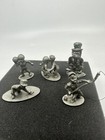 Vtg Lot Of 5 Spoontiques Pewter Miniature Figures Fair Shape 